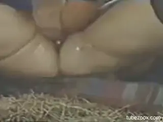 Fine mature endures dog cock in her wet pussy
