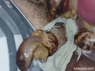 Man uses snails on his dick for better stimulation