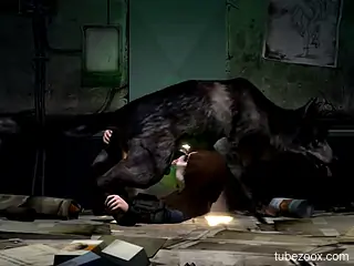 Fuckable babe from Fallout gets fucked by a dog