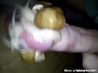 Dude's cock is totally surrounded by snails sexily