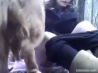 Sexy lady getting licked by an even sexier dog