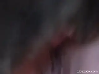 Mature with chubby forms endures dog dick in every hole