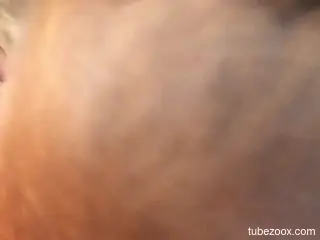 Amateur man loves it when the dog licks his cock in such a sloppy mode